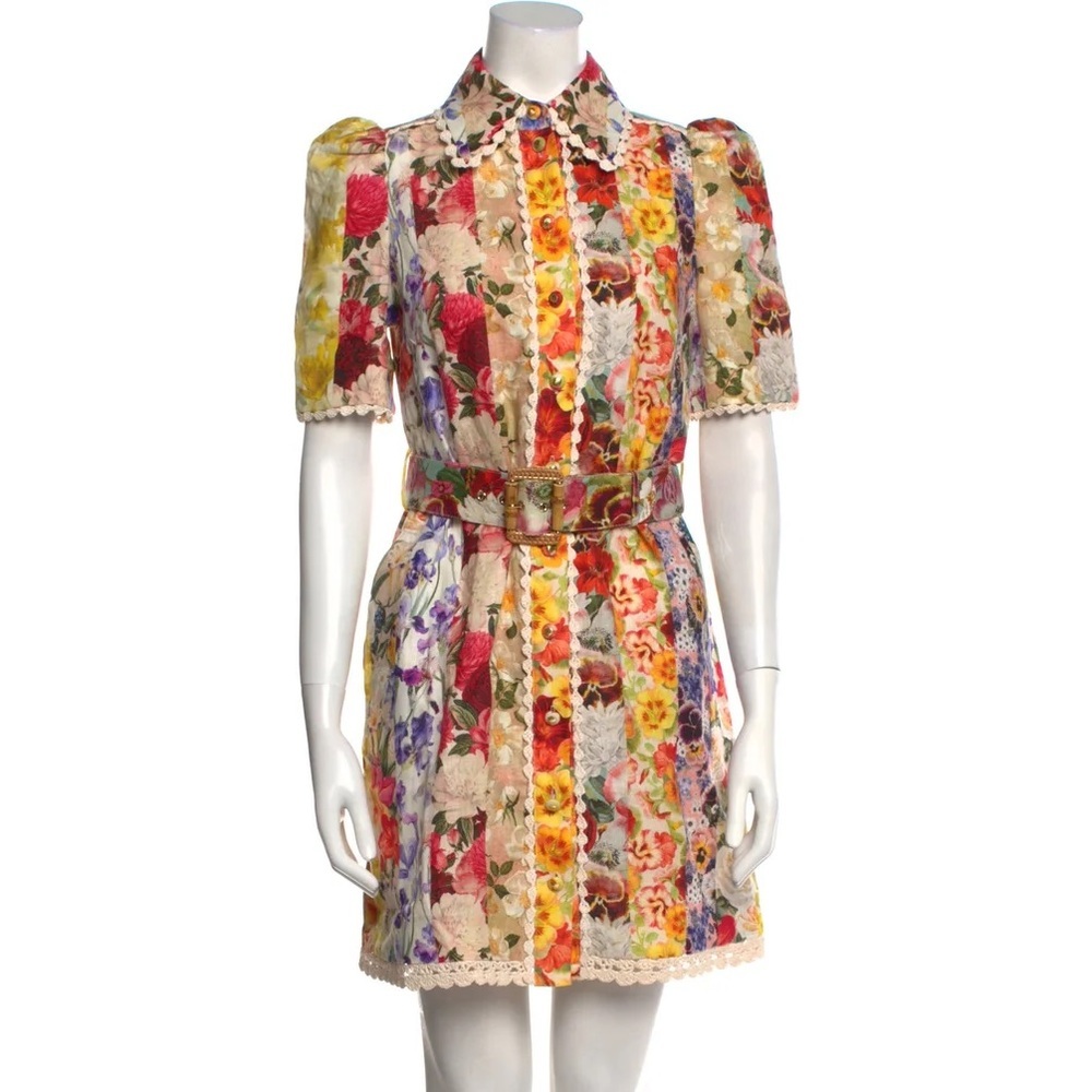 ZIMMERMANN Wonderland Floral-Printed Linen Shirt Dress - Picture 9 of 12